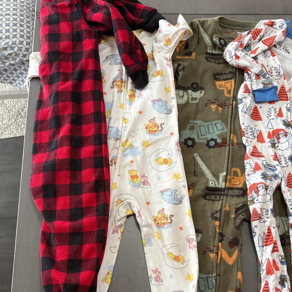 Carter's Kids One Pieces Footies - Red, White, Green, Yellow - Picture 2 of 3